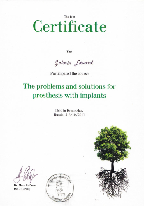 The problems and solutions for prosthesis with implants